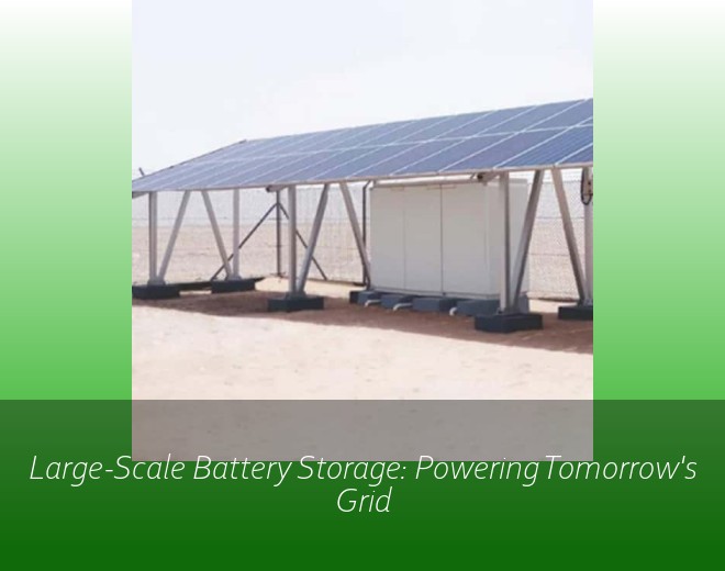 Large-Scale Battery Storage: Powering Tomorrow's Grid